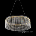 Glass crystal modern led chandelier hanging light